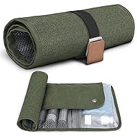 Toiletry Bag for Men, Travel Essentials Travel Toiletry Bag, Water-Resistant Compact Bathroom Roll Organizer for Hygiene, Shaving kit, Valentines Day Gifts for Him (5.Army Green(Polyster))