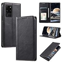 Compatible with Samsung Galaxy S20 Ultra Wallet Case With Card Holder Magnetic Phone Case Shockproof Cover Leather Protective Flip Cover-Credit Card Holder-Kickstand Book Folio Phone Case ( Color : Bl