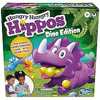 Hungry Hungry Hippos Dino Edition Board Game, Pre-School Game for Ages 4 and Up; for 2 to 4 Players (Amazon Exclusive)