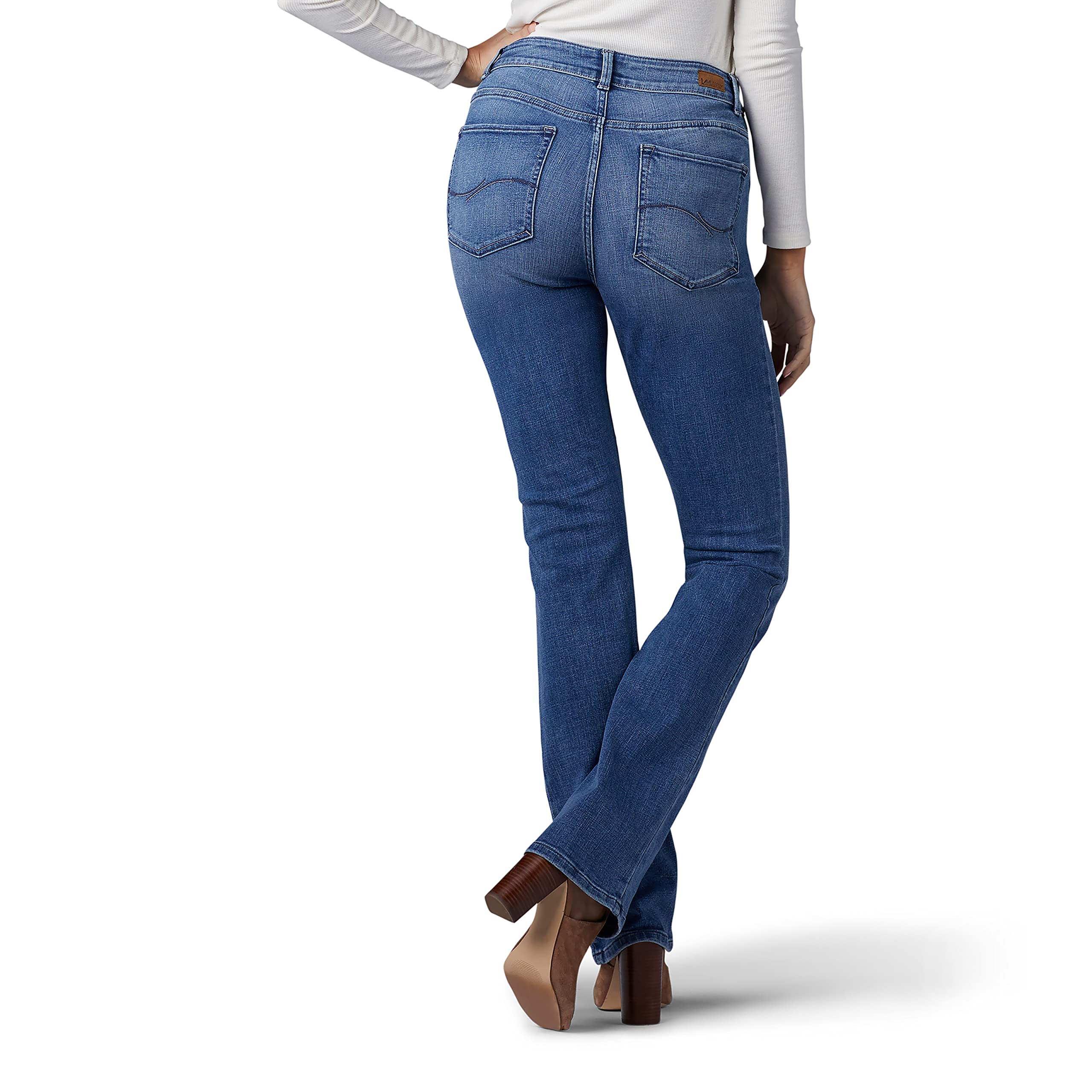 Lee Women's Modern Series Curvy Fit Bootcut Jean with Hidden Pocket