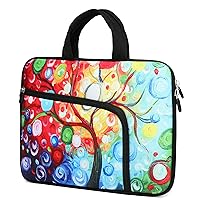 11 11.6 12 12.5 inch Laptop Carrying Bag Chromebook Case Notebook Ultrabook Bag Tablet Cover Neoprene Sleeve with Extra Pockets For Apple MacBook Air Samsung Google Acer HP Lenovo Asus (Colorful Tree)