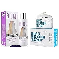 Bold Uniq Purple Shampoo & Boldplex 3 Bond Restore Hair Treatment Bundle. Eliminates Brassy Yellow tones. Revitalize & Restore Bleached, Damaged Hair. Paraben & Sulfate Free. Vegan & Cruelty Free.