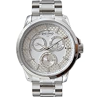 PICONO Royal Eunice Multi Dial Water Resistant Analog Quartz Watch - No. 2401 (Silver/White)