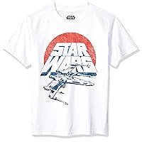 Star Wars Vintage Inspired Classic Logo, X-Wing Fighter Boy's T-shirt