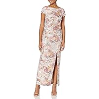 Adrianna Papell Women's Floral Metallic Gown