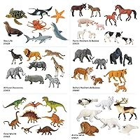 Becker's School Supplies Realistic Animals Complete Set, (Set of 52 Animals)