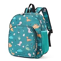 CLUCI Kids Backpack for Boys Girls Toddler Backpack for Preschool Kindergarten Child Cute Daycare Bookbag Travel Green Dinosaur
