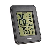 Homedics HM100 Indoor Humidity Monitor, Easy-Read Hygrometer to Monitor Indoor Air Comfort, Fahrenheit and Celsius, Battery-Operated Room Thermometer for Home