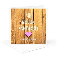 5th - Celebrating 5 years - Greeting Card, 6 x 6 inches, single (gc_154433_5)