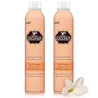 HASK Coconut Nourishing Dry Shampoo Kits for all hair types, aluminum free, no sulfates, parabens, phthalates, gluten or artificial colors (6.5oz-Qty2)