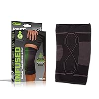 Knee Compression Sleeve - Breathable, Patented, Natural Relief – Herbal Infused Support, HSA/FSA Approved