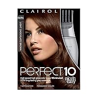 Nice'n Easy Perfect 10 Permanent Hair Dye, 6WN Light Chocolate Brown Hair Color, Pack of 1