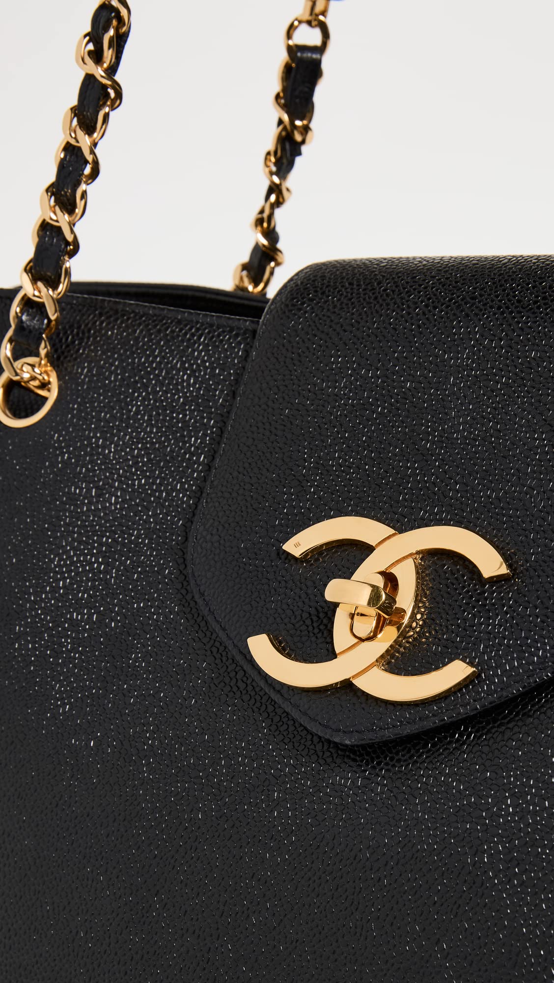 CHANEL Women's Pre-Loved Black Caviar Supermodel Bag