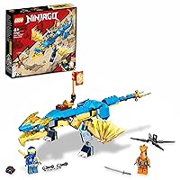 LEGO® NINJAGO® Jay’s Thunder Dragon EVO 71760 Building Kit Playset for Ages 6;Posable Dragon Toy