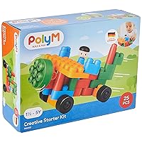 Hape 760003 Poly Creative Starter Kit Building Blocks (25 Piece), Multicolor