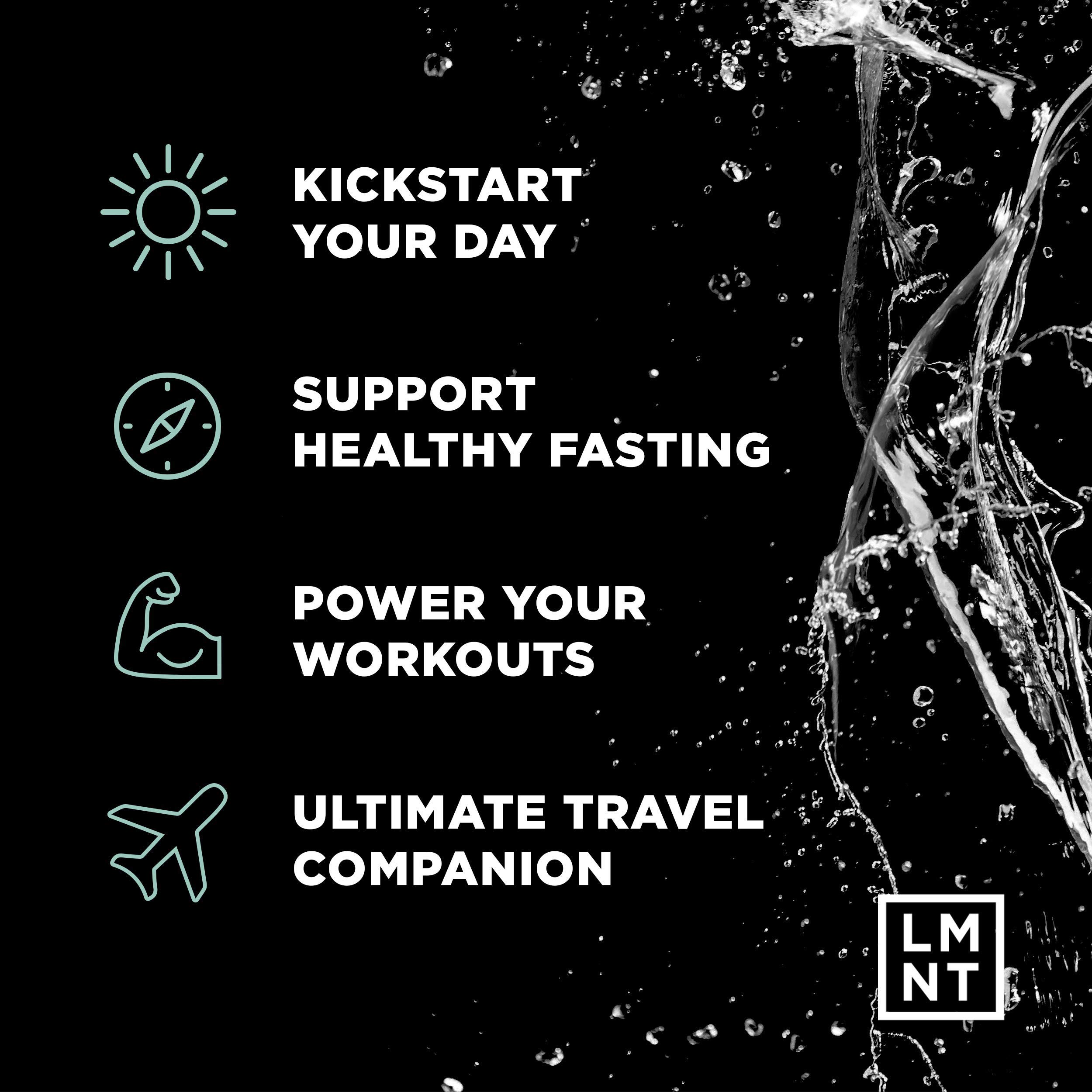 LMNT Keto Electrolyte Powder Packets | Paleo Hydration Powder | No Sugar, No Artificial Ingredients | Raw Unflavored | 30 Stick Packs