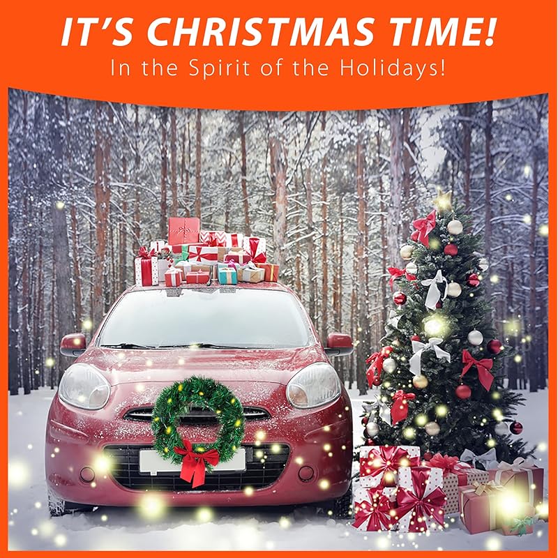 Mua Car Wreath Decoration with Led Lights - Christmas Decorations ...