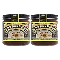 Better Than Bouillon Premium Mushroom Base, Made from Seasoned & Concentrated Mushrooms, Makes 9.5 Quarts of Broth, 38 Servings 8 Ounce (Pack of 2)