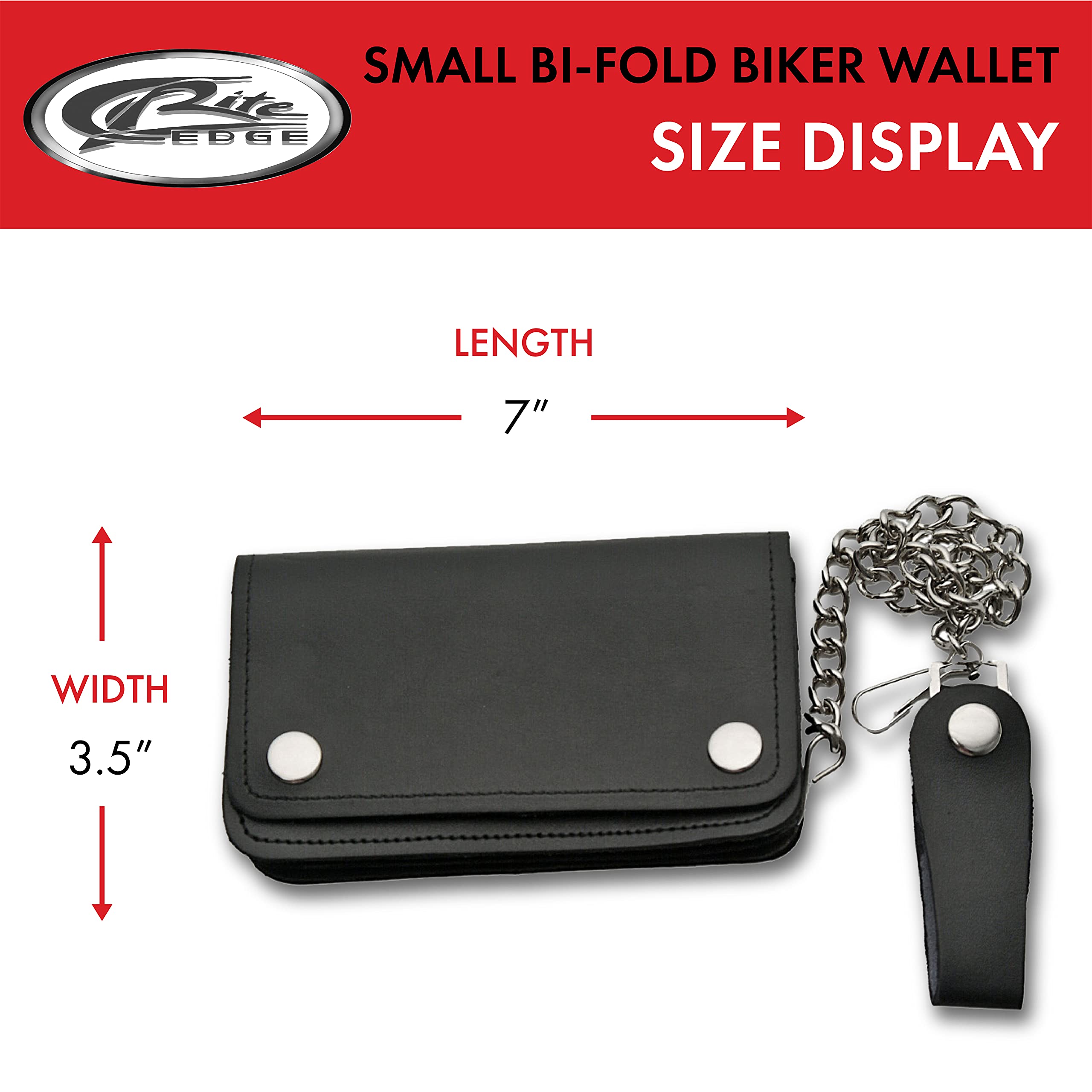 SZCO Supplies Biker Wallet, Small , Black