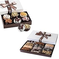 Barnett's Gourmet Chocolate Cookies Gift Basket Bundle, Cookie and Biscotti Christmas Holiday Him & Her Gifts, Prime Unique Corporate Men Women Valentines Mothers Day Basket Ideas