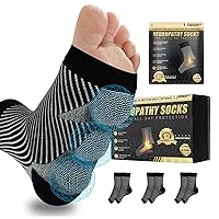 3PC Neuropathy Socks for Women Men Compression Neuropathy Pain Relief for Foot Socks Ankle Sleeves to Relief for Heel Pain, Foot Pain, Neuropathy, Plantar Fasciitis Soothe Socks