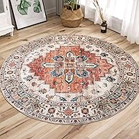 Runner Rug Round Non Slip Distressed Faux Wool Area Rug Runner for Hallway Washable Carpet Floor Mat for Living Room Bedroom Kitchen Laundry Room