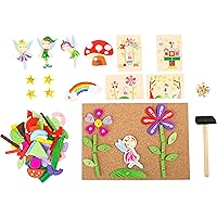 Small Foot Wooden Toys Fairy Theme Hammer Arts & Crafts Playset Designed for Children Ages 6+, Multi (10227)