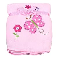Spasilk Baby-Girls Newborn Extra Thick Plush Blanket with Satin Trim