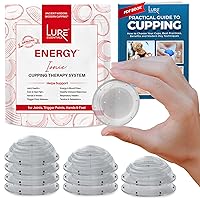 Ionic Energy Cupping Therapy Set – Cupping Kit for Massage Therapy – Silicone Cupping Set for Joints – Plantar Fasciitis Foot Pain – Neck Massage - Back Muscle Knot (10 Cups)
