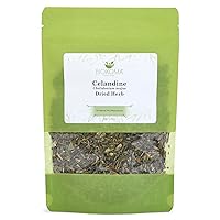 Pure and Natural Celandine Dried Herb 50g (1.76oz) in Resealable Moisture Proof Pouch - Herbal Tea, No Additives, No Preservatives