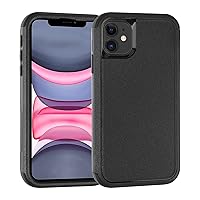 for iPhone 11 Case, 3 in 1 Heavy Duty Protection Phone Case for iPhone 11, 3-Layers [Shockproof] [Dropproof] [Anti-Slip] Phone Case Cover for Apple iPhone 11-Black