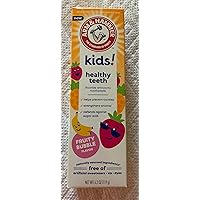 Kids Fluoride Anticavity Toothpaste, Fruity Bubble Flavor, Naturally Sourced Ingredients, 4.2oz Tube