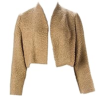 MARINA RINALDI Women's Cesto Cropped Mohair Coat, Brown