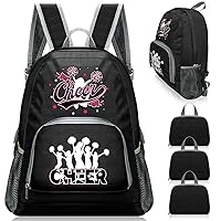 3 Pcs Cheerleader Backpack for Cheerleading Gift Cheerleading Bookbag Casual for Sport Game Travel Hiking Camping Picnic