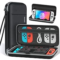 OIVO Switch OLED Case for Switch OLED New Model, Switch Carrying Case Dockable Portable Travel Hard Case with Game Card Storage Slots Compatible with Nintendo Switch/ Switch OLED Model (2021)