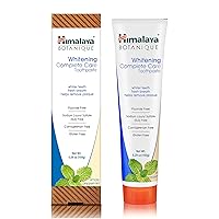 Himalaya Botanique Complete Care Whitening Toothpaste, Simply Peppermint, for a Clean Mouth, Whiter Teeth and Fresh Breath, 5.29 oz