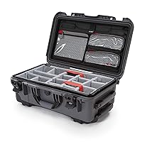 Nanuk 935 Pro Photo Kit - Waterproof Carry-On Hard Case with Lid Organizer and Padded Divider & Wheels, Graphite