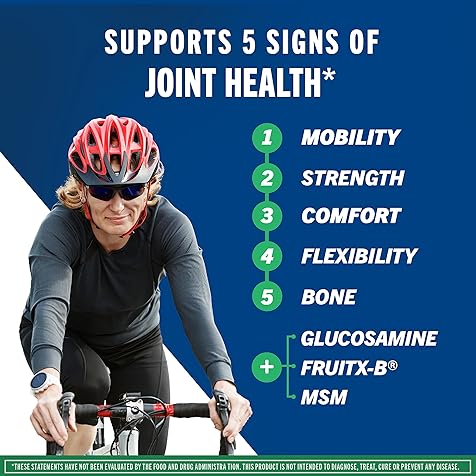 Advanced Glucosamine Chondroitin MSM Joint Support Supplement, Supports Mobility Comfort Strength Flexibility & Bone - 120 Tablets (40 servings)*