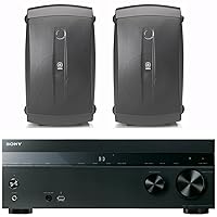 Sony 5.2-Channel 725-Watt 4K A/V Home Theater Receiver + Yamaha High-Performance Natural Surround Sound 2-Way 120 watts Indoor/Outdoor Weatherproof Speaker System (Pair)