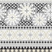 Texco Inc Rayon Jersey Knit 4 Way Stretch/Medallion/Mosaic Pattern/Maternity, Apparel, DIY Printed Fabric, Heather Grey Neutral 2 Yards