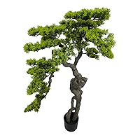 3.5ft（43in） Artificial Bonsai Tree Juniper Faux Plants Indoor Big Fake Plants Decor with Ceramic Pots for Home Table Office Desk Bathroom Shelf Bedroom Living Room Farmhouse Decorations