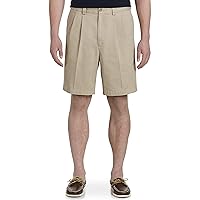 Harbor Bay by DXL Big and Tall Waist-Relaxer Pleated Shorts