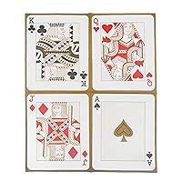 Talking Tables Playing Cards Napkins for Casino Party Decorations, Games Night, Poker | Pack of 20 Gold Paper Serviettes with Ace, Jack, King, Queen Alice in Wonderland Giant Card Deck