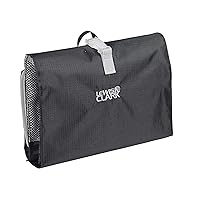 Lewis N. Clark Hanging Toiletry Bag for Travel Accessories, Shampoo, Cosmetics + Personal Items with Waterproof Compartment and Folding Design,Black