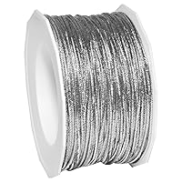 Morex Ribbon 1318/50-631 Stretch Cord, 50 yd, Silver