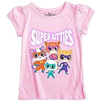 Disney Juniors Super Kitties Girls Short Sleeve T-Shirt-Ginny, Sparks, Bitsy, Buddy