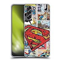 Head Case Designs Officially Licensed Superman DC Comics Oversized Logo Comicbook Art Soft Gel Case Compatible with Samsung Galaxy S21 FE 5G