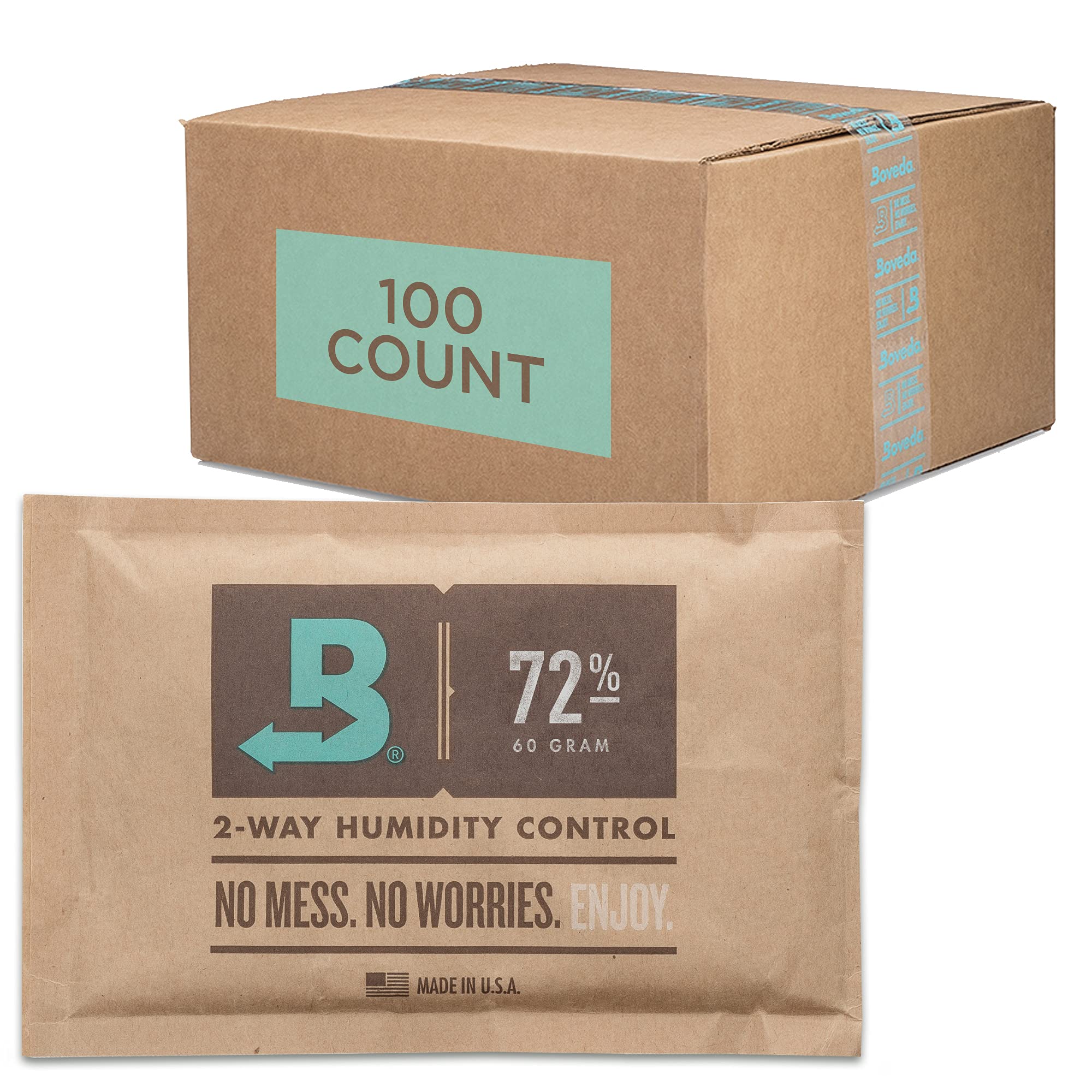 Boveda 72% RH 2-Way Humidity Control – Size 60 – Restores & Maintains Humidity – All in One Solution for Humidification- Patented Technology for Ci...