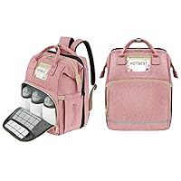 Diaper Bag Backpack, Diaper Bags, Multifunction Waterproof Travel Essentials Diaper Bag with USB port, Newborn Registry Shower Gifts, Unisex and Stylish(Pink)