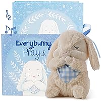 Tickle & Main Everybunny Prays The Praying Musical Bunny, 7 Inches, Ideal Baptism & Easter Gifts for Boys, Babies & Toddlers, Blue